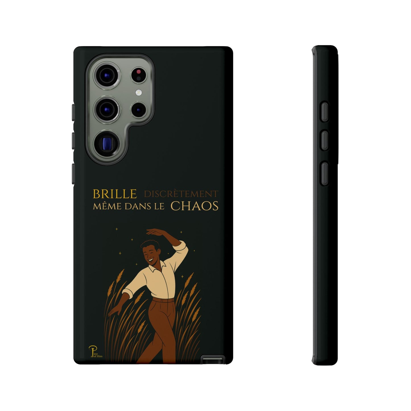 Brille discrètement - Chic Phone Case with a man dancing - black