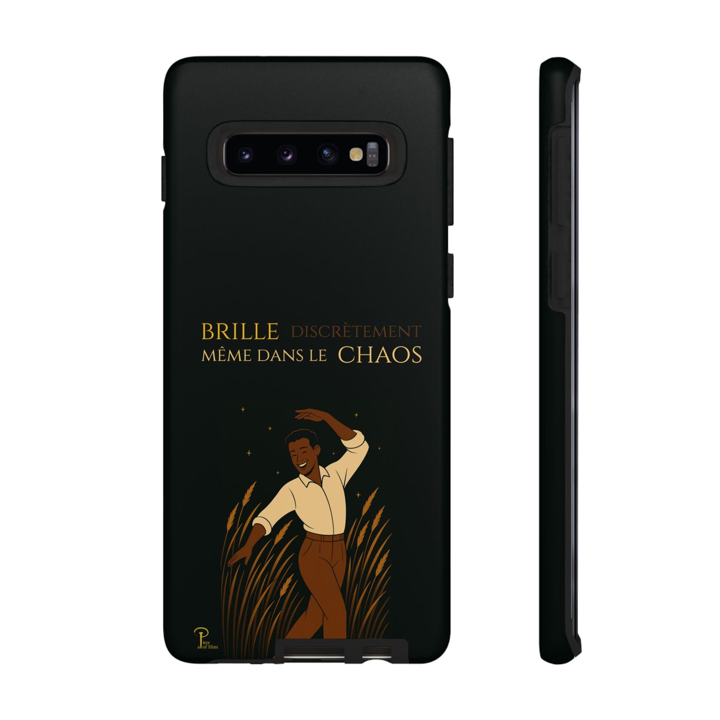 Brille discrètement - Chic Phone Case with a man dancing - black
