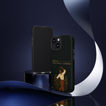 Brille discrètement - Chic Phone Case with a man dancing - black