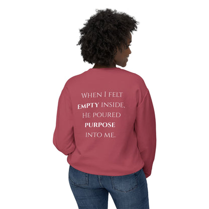 He Poured Purpose - Unisex crewneck sweatshirt