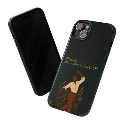 Brille discrètement - Chic Phone Case with a man dancing - black