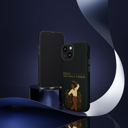 Brille discrètement - Chic Phone Case with a man dancing - black