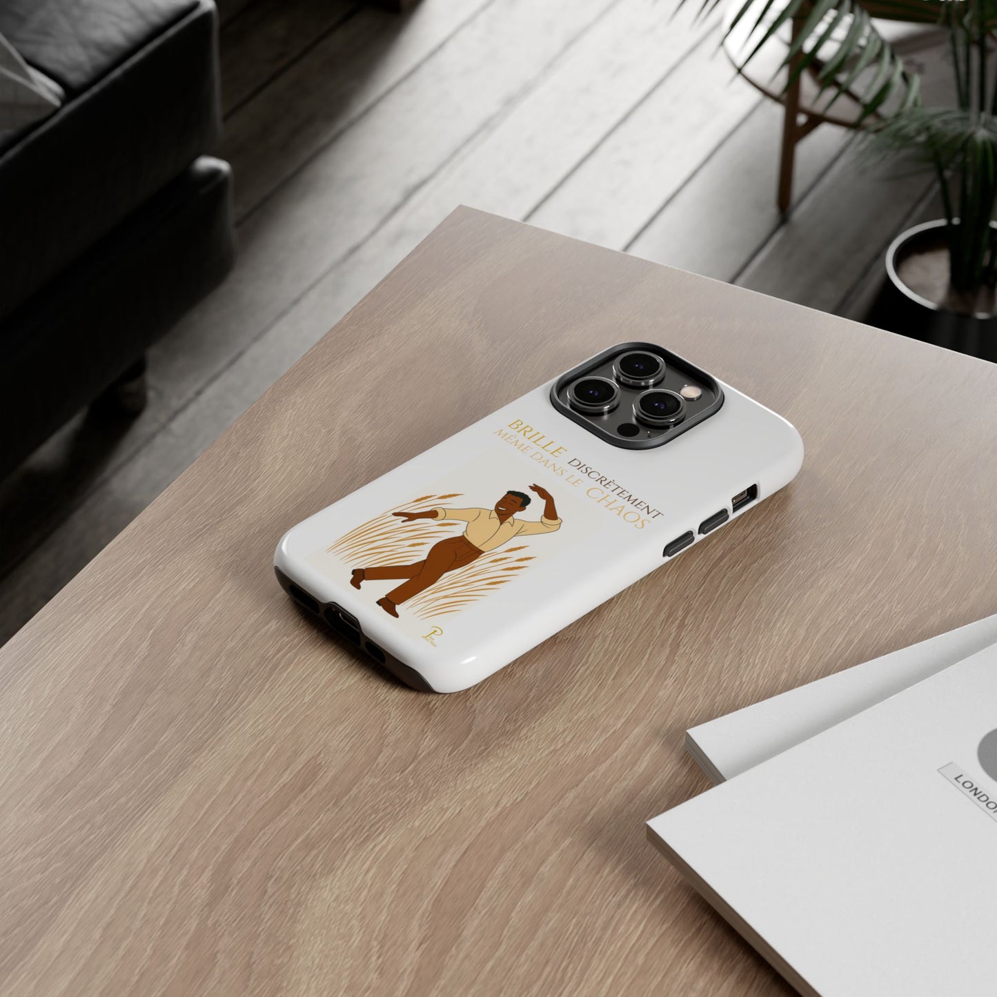 Brille discrètement with Image - Chic Phone Case white