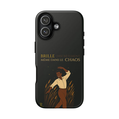 Brille discrètement - Chic Phone Case with a man dancing - black