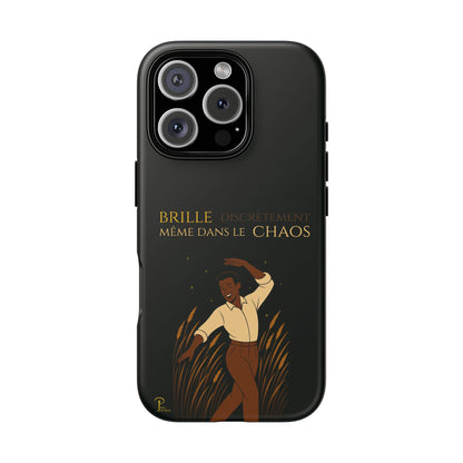 Brille discrètement - Chic Phone Case with a man dancing - black