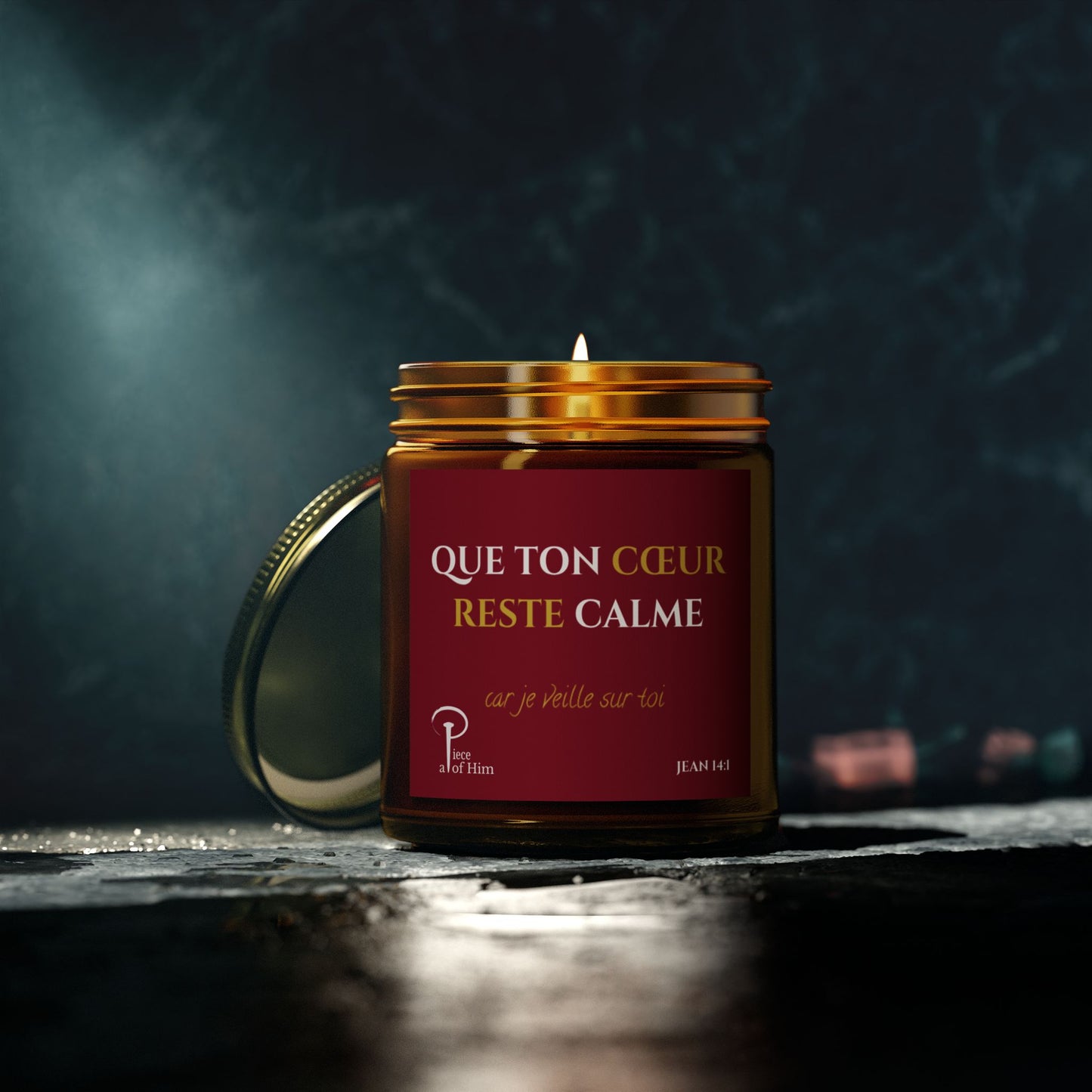Que Ton Cœur Reste Calme -Calming Scented Candle - burgundy