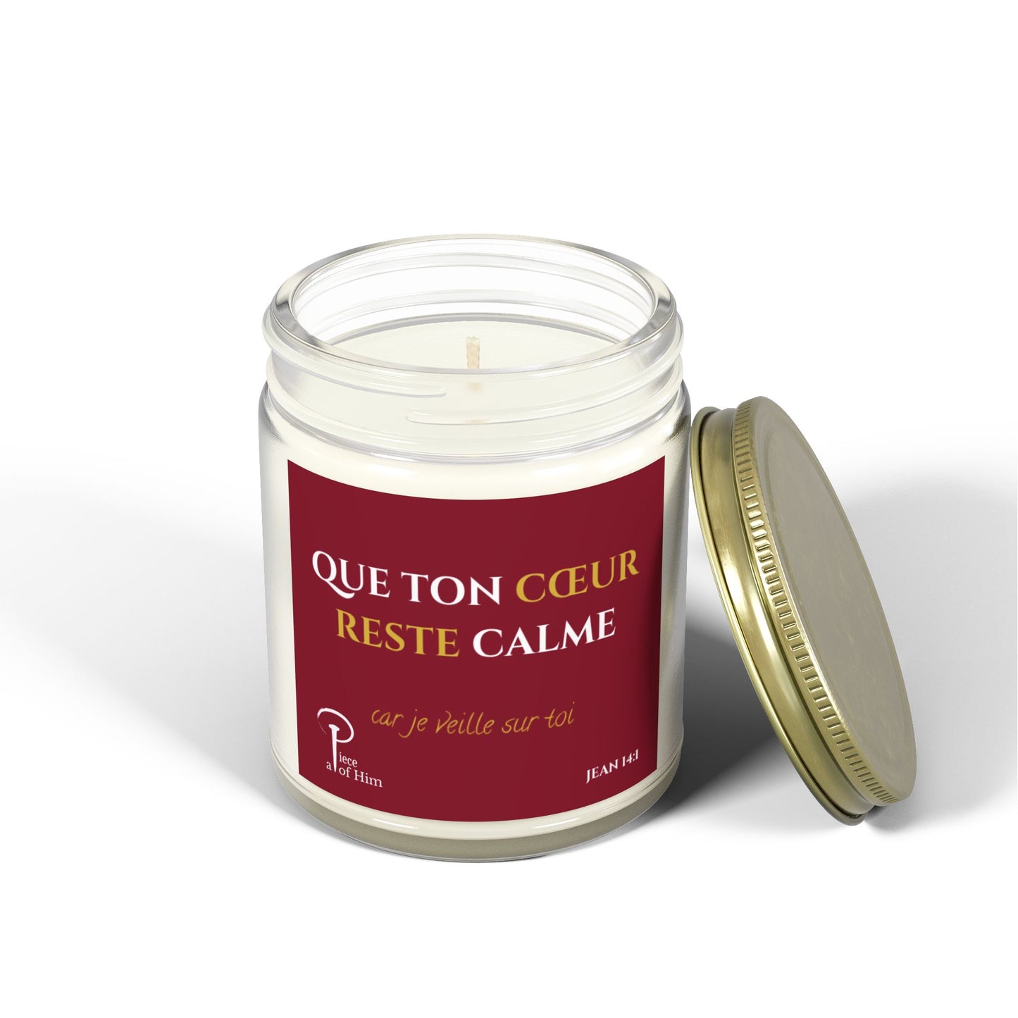 Que Ton Cœur Reste Calme -Calming Scented Candle - burgundy