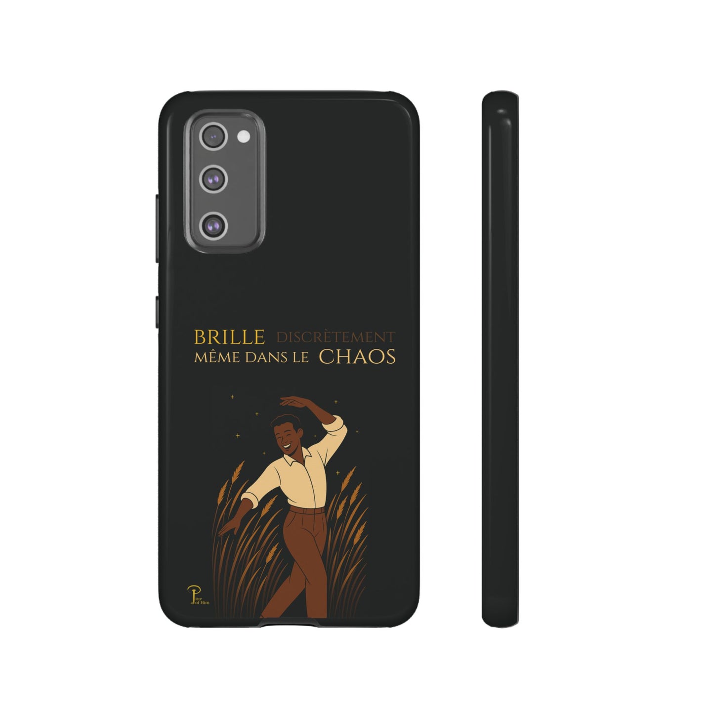 Brille discrètement - Chic Phone Case with a man dancing - black