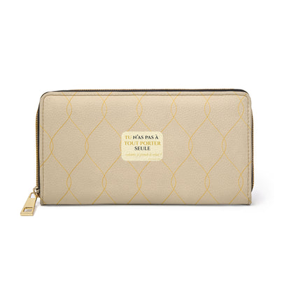 Tu n'as pas à tout porter seule - Chic Zipper Wallet -beige