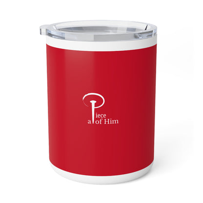 Insulated Coffee Mug with our logo- dark red