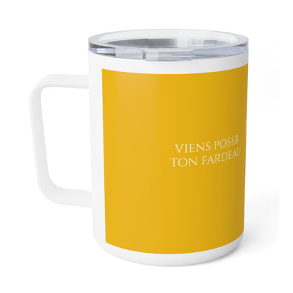 Viens poser ton fardeau - Insulated Coffee Mug - yellow