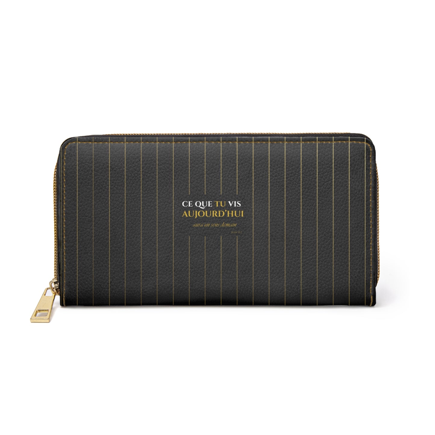 Ce que tu vis aujourd'hui - Chic Zipper Wallet -black