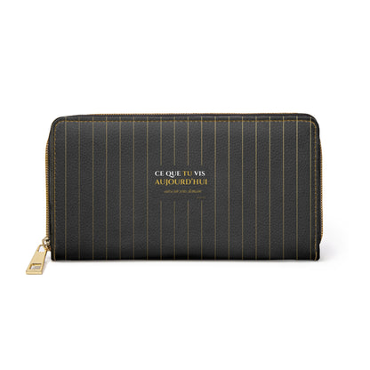 Ce que tu vis aujourd'hui - Chic Zipper Wallet -black