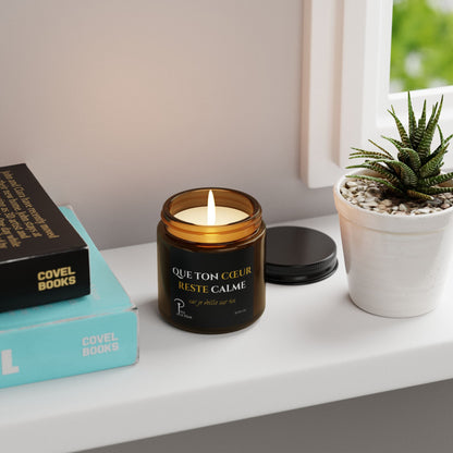 Que ton cœur reste calme- Scented Soy Candle- black
