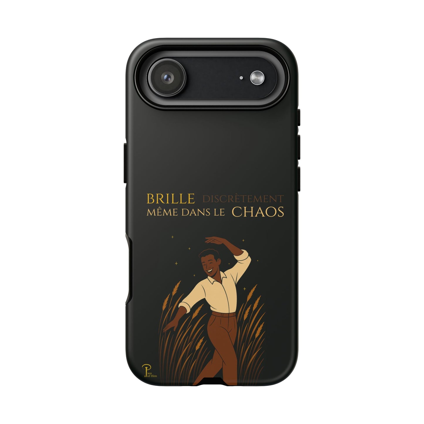 Brille discrètement - Chic Phone Case with a man dancing - black