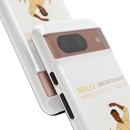 Brille discrètement with Image - Chic Phone Case white
