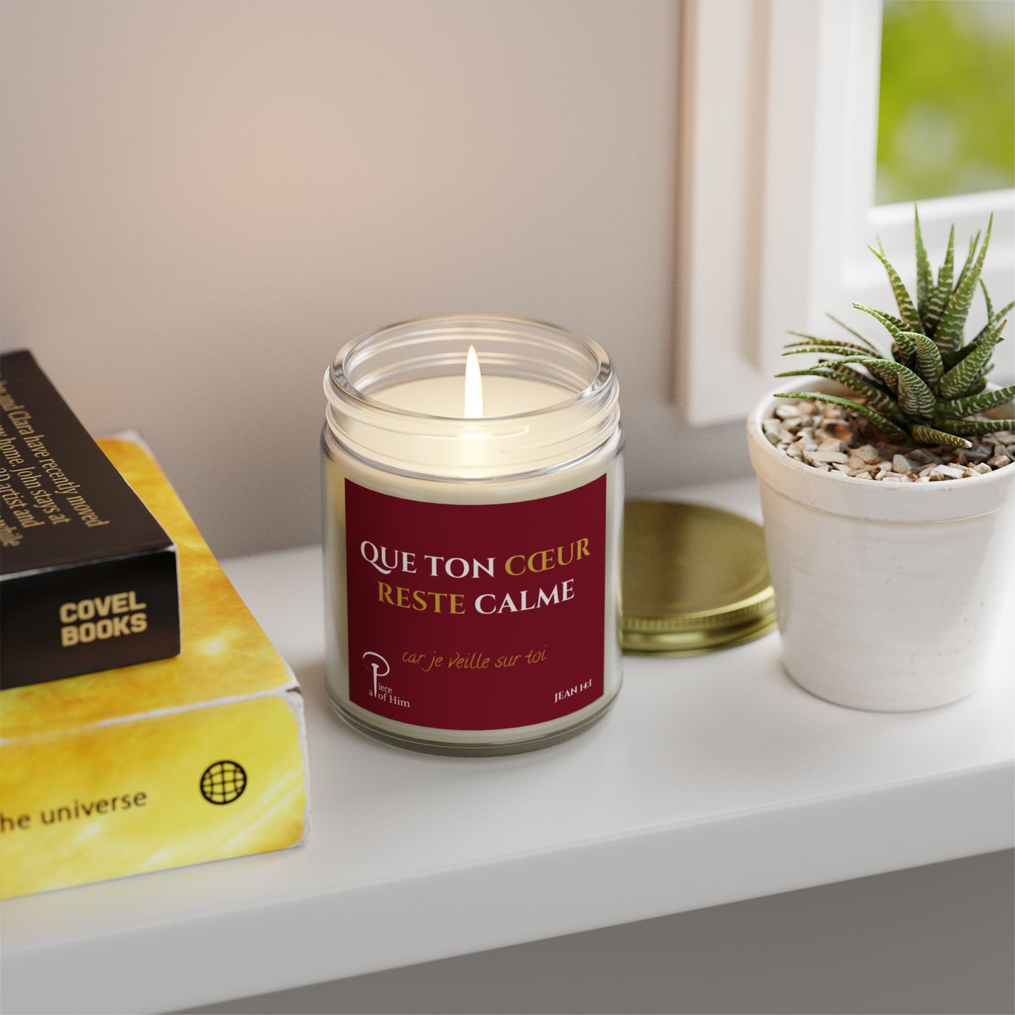 Que Ton Cœur Reste Calme -Calming Scented Candle - burgundy