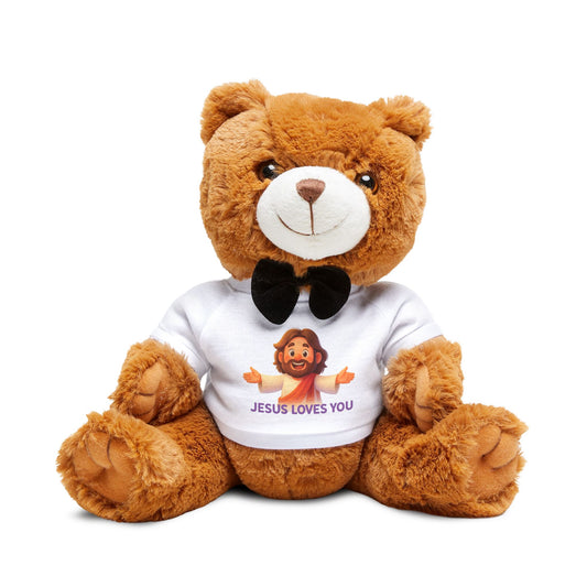 Teddy Bear "Jesus Loves You" plain tee