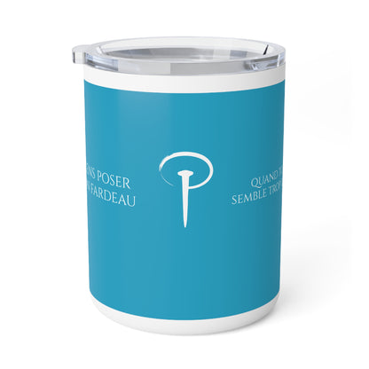 Viens poser ton fardeau - Insulated Coffee Mug - turquoise