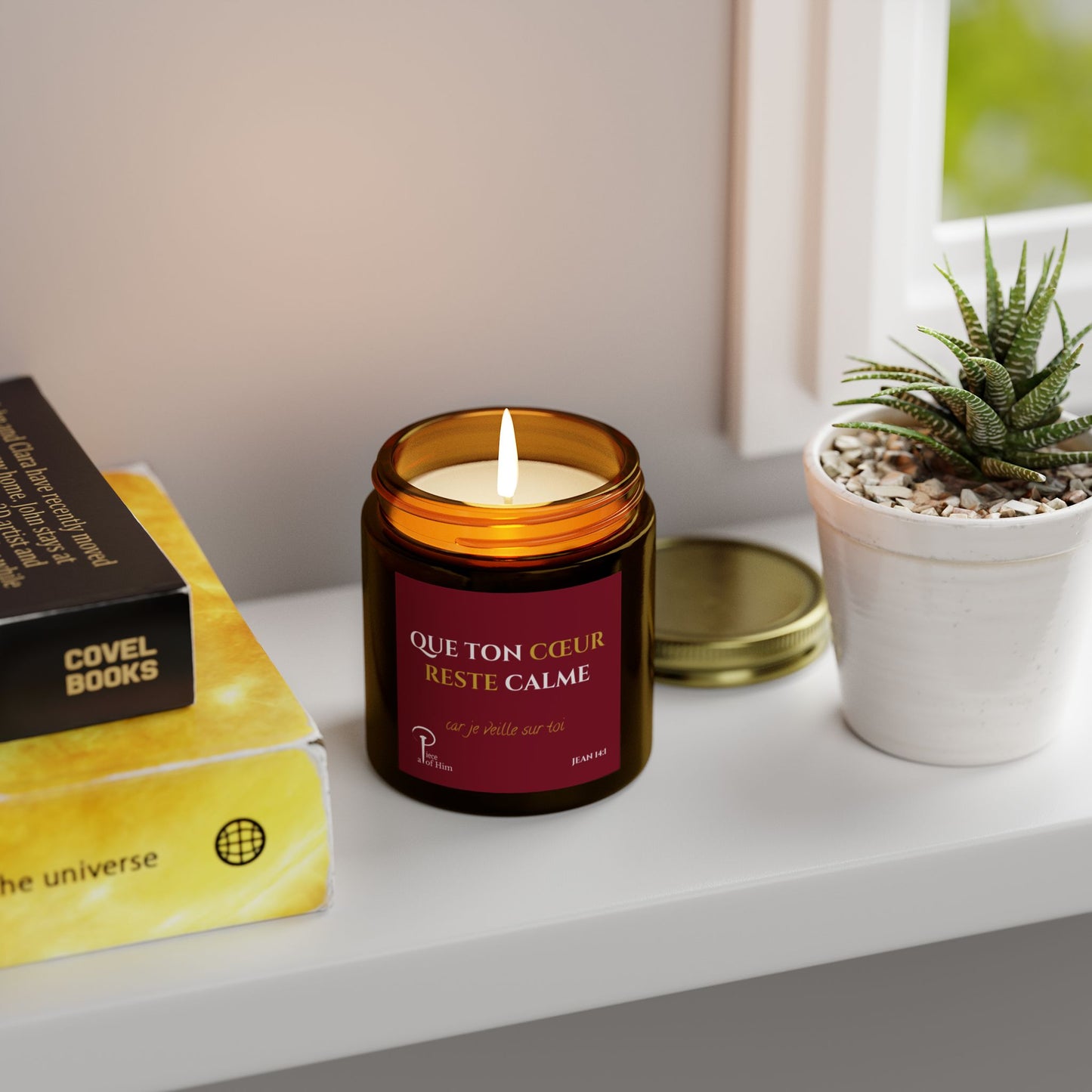 Que Ton Cœur Reste Calme -Calming Scented Candle - burgundy