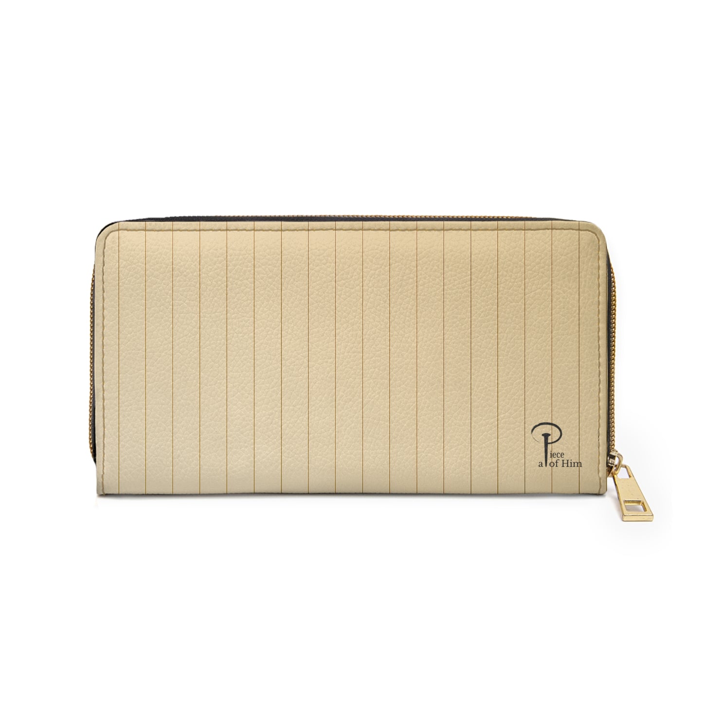 a Piece of Him - Chic beige zipper wallet