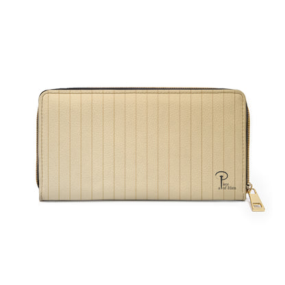 a Piece of Him - Chic beige zipper wallet