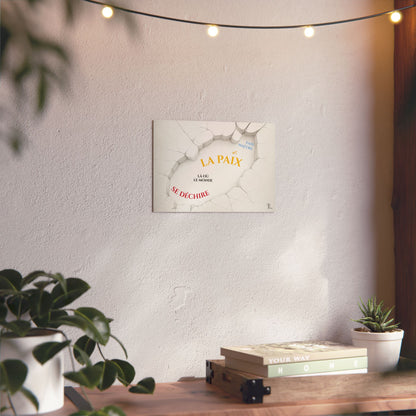 Fais naître la paix - Wall Art Print - grey & white