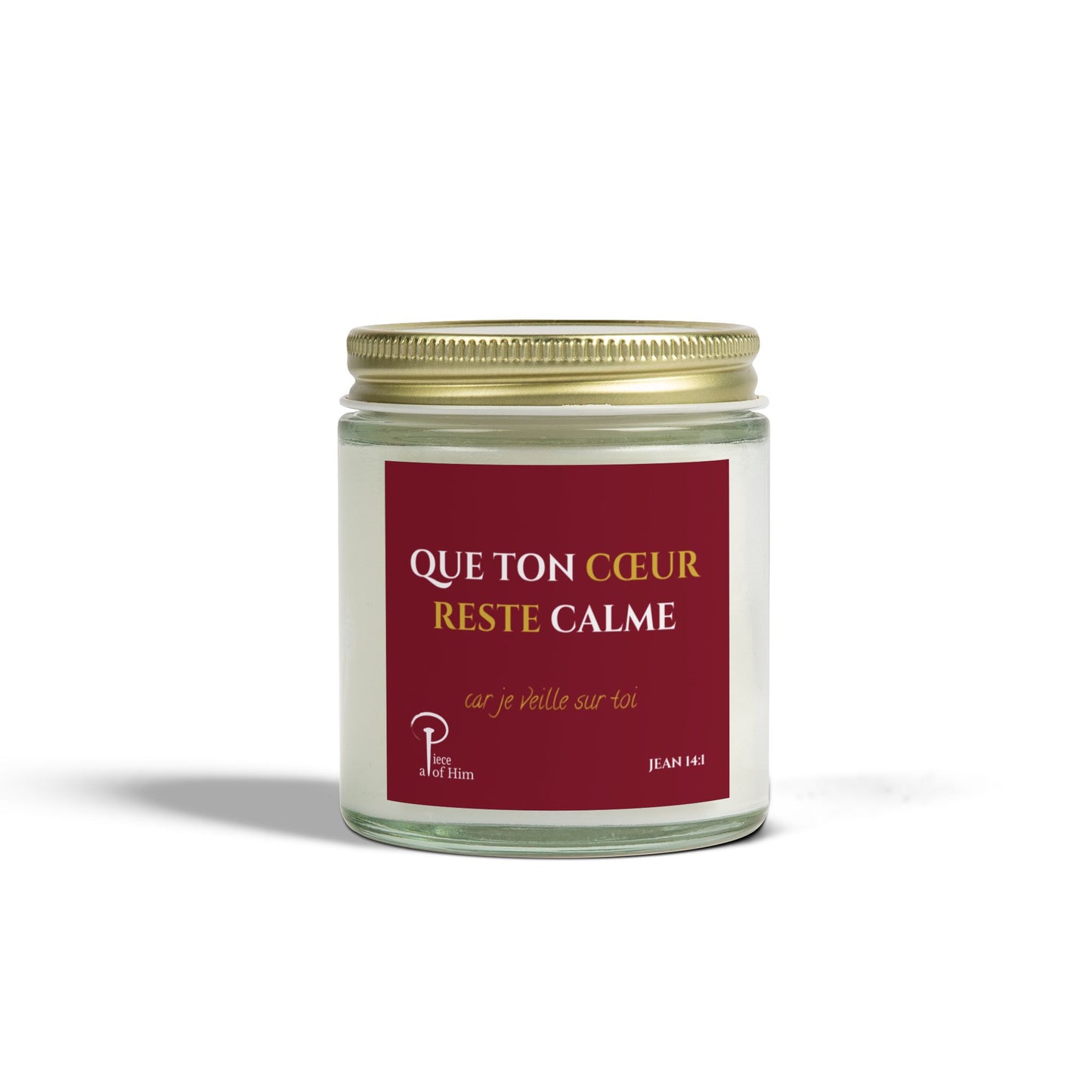 Que Ton Cœur Reste Calme -Calming Scented Candle - burgundy