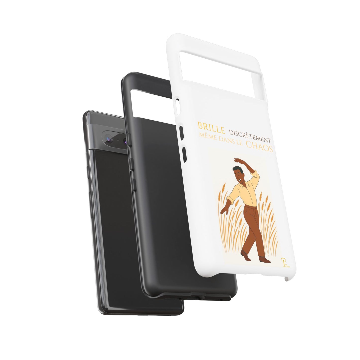 Brille discrètement with Image - Chic Phone Case white