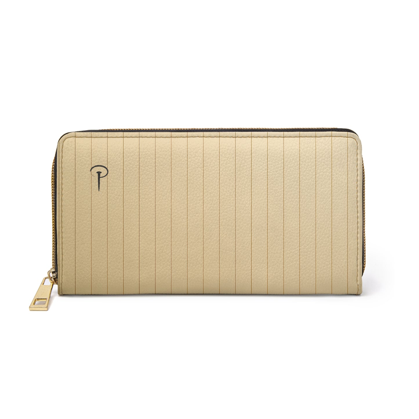 a Piece of Him - Chic beige zipper wallet