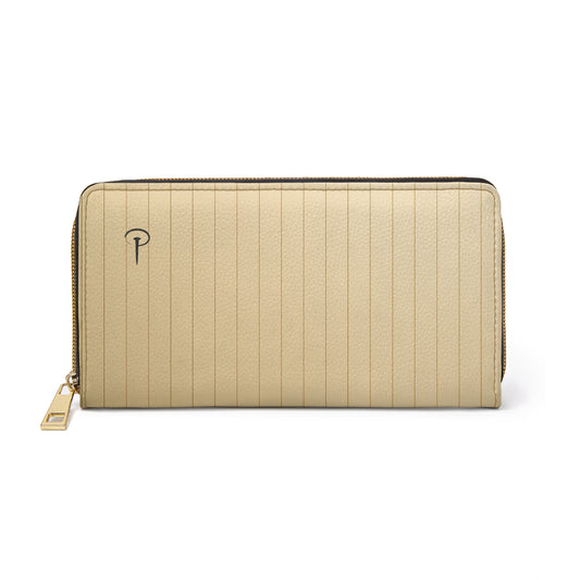 a Piece of Him - Chic beige zipper wallet