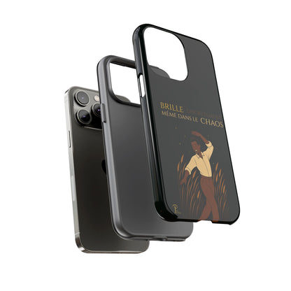 Brille discrètement - Chic Phone Case with a man dancing - black