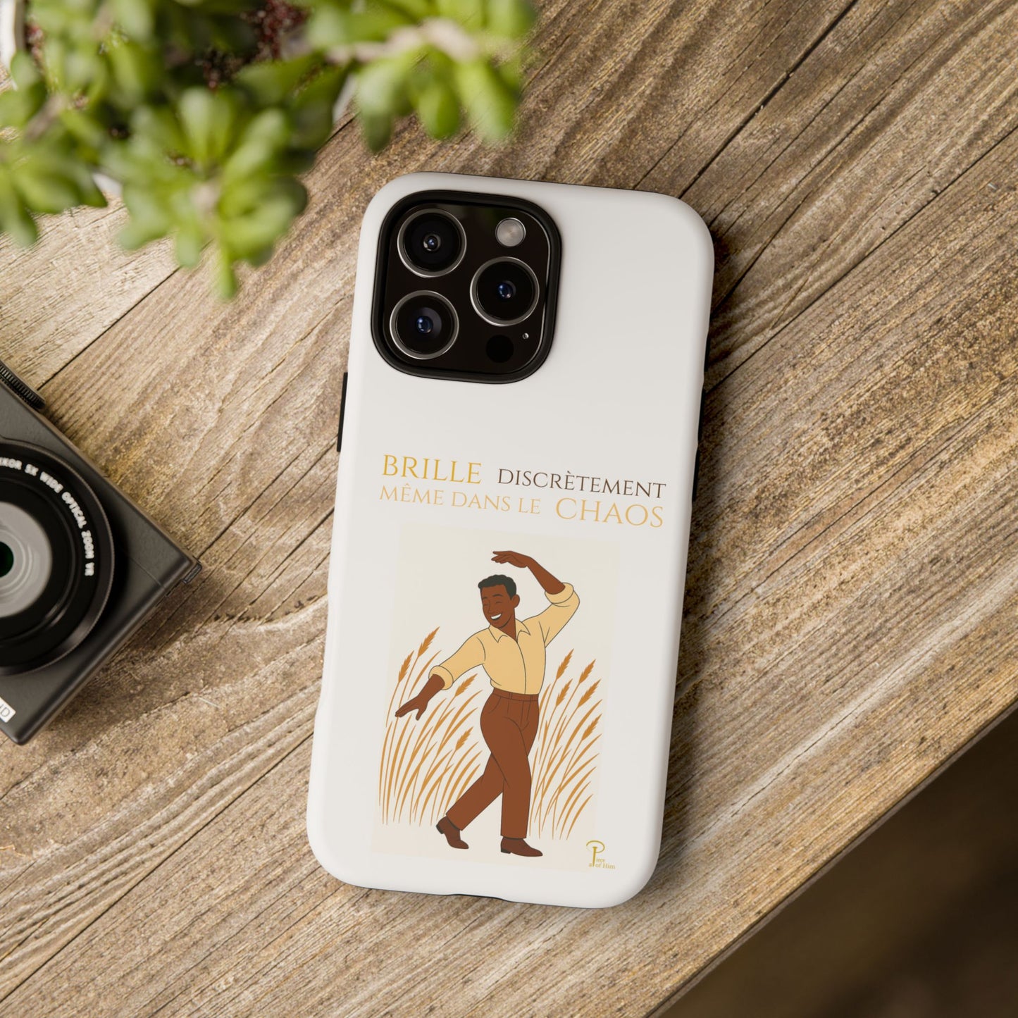 Brille discrètement with Image - Chic Phone Case white