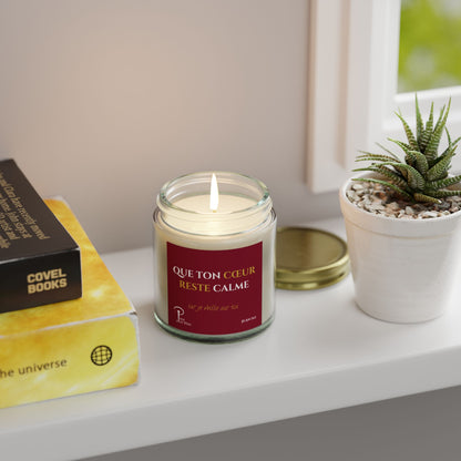 Que Ton Cœur Reste Calme -Calming Scented Candle - burgundy