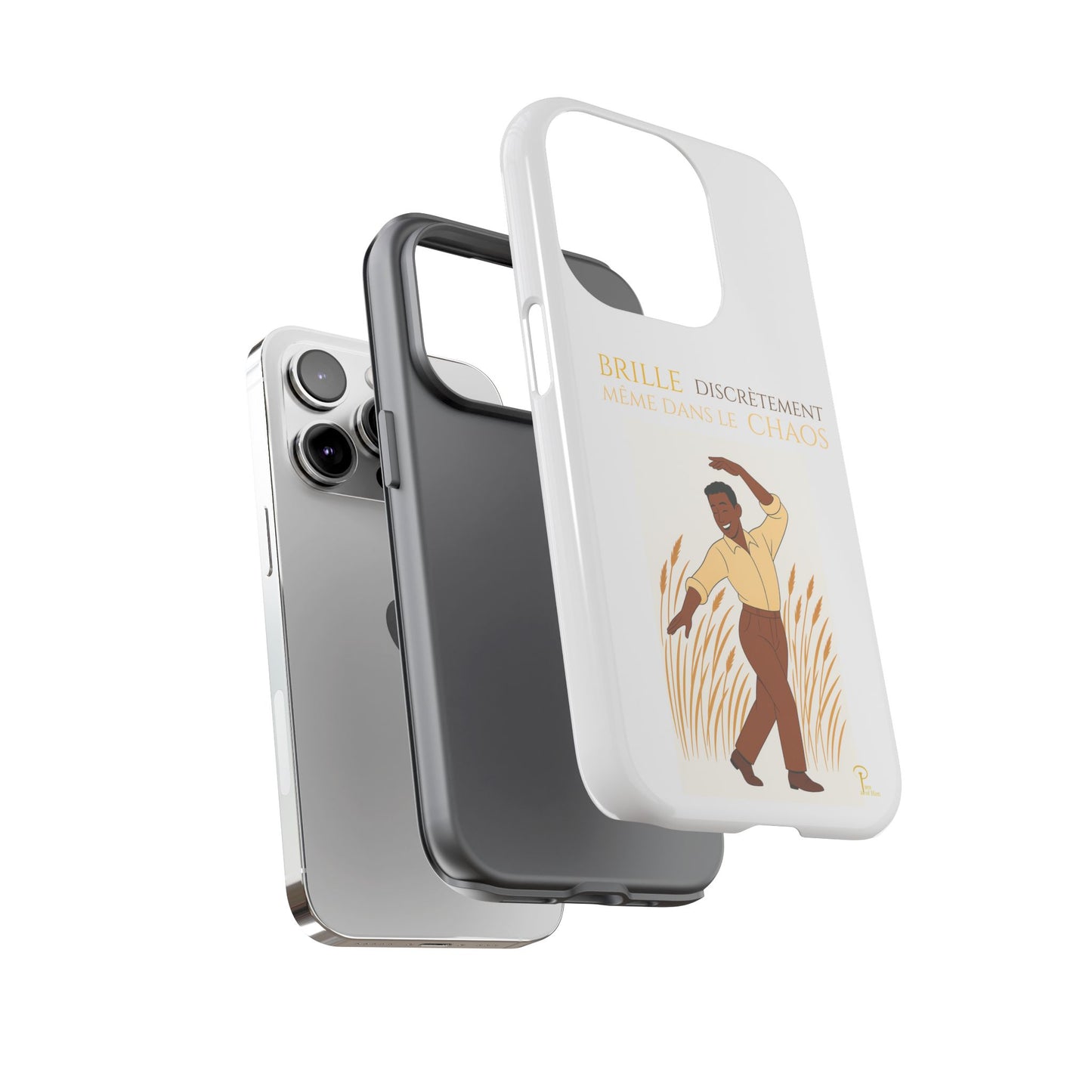 Brille discrètement with Image - Chic Phone Case white