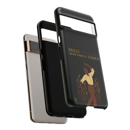 Brille discrètement - Chic Phone Case with a man dancing - black