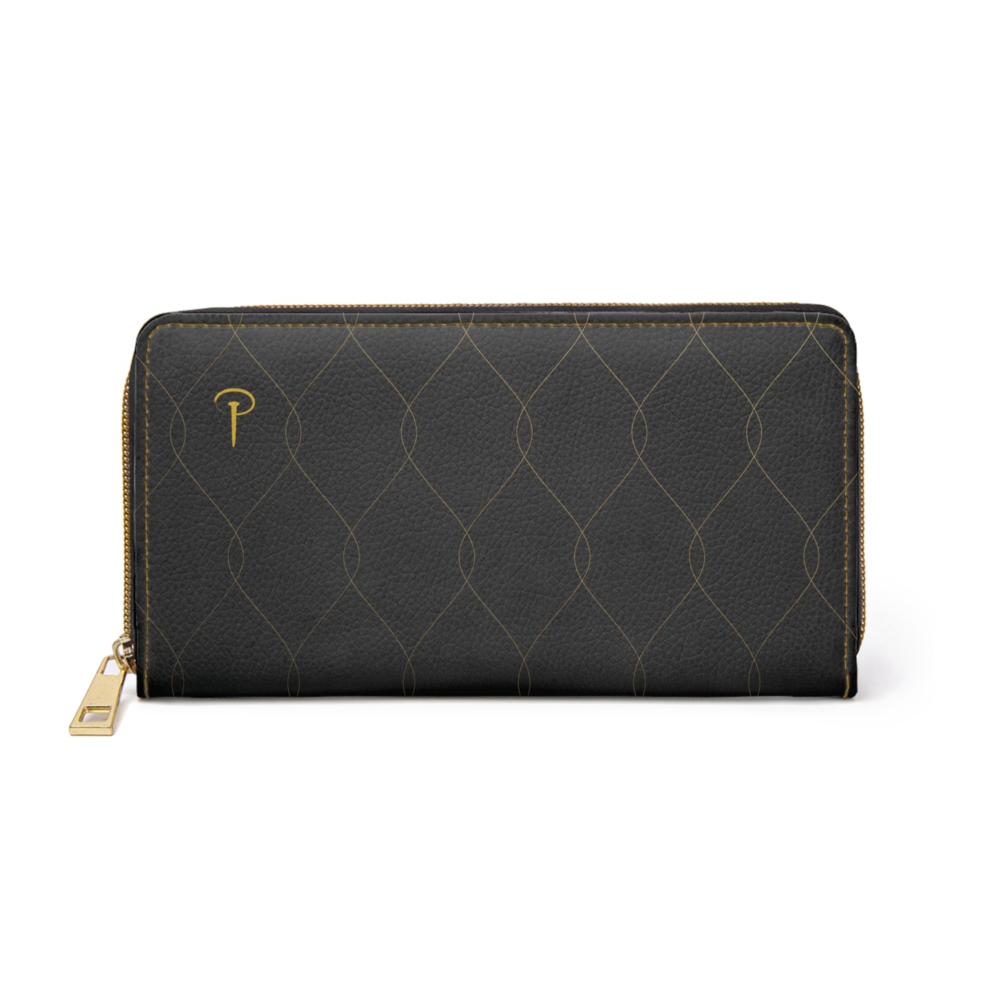 a Piece of Him - Chic black zipper wallet