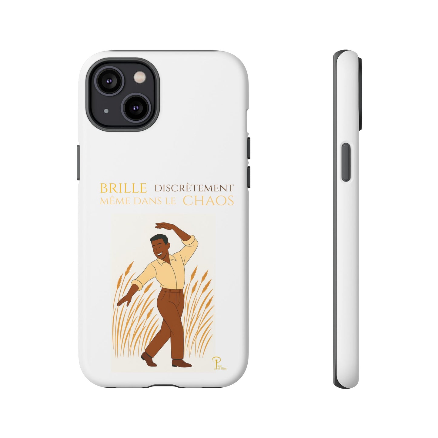 Brille discrètement with Image - Chic Phone Case white