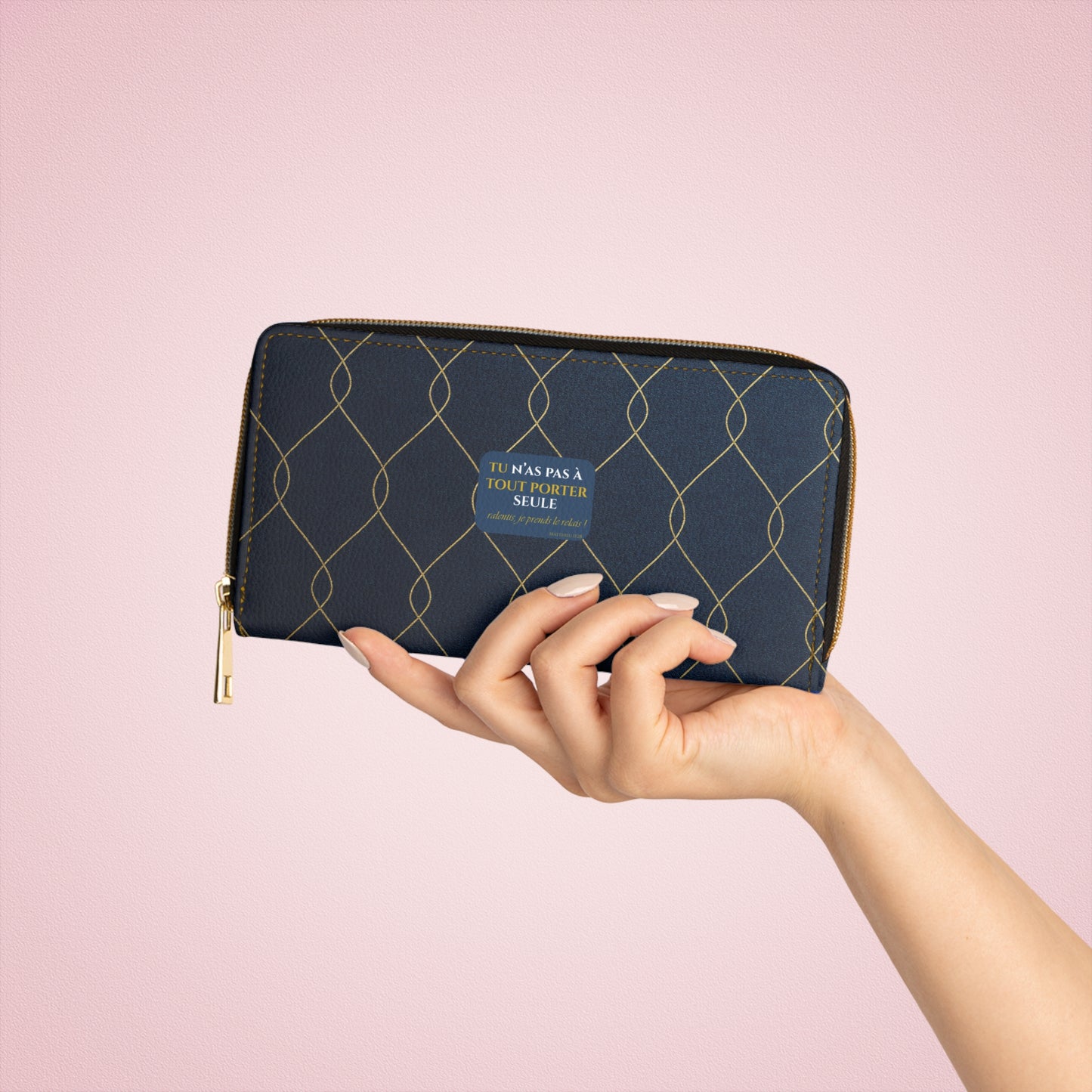 Tu n'as pas à tout porter seule - Chic Zipper Wallet -navy blue