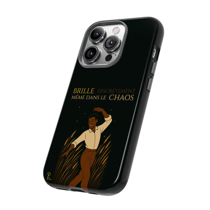 Brille discrètement - Chic Phone Case with a man dancing - black