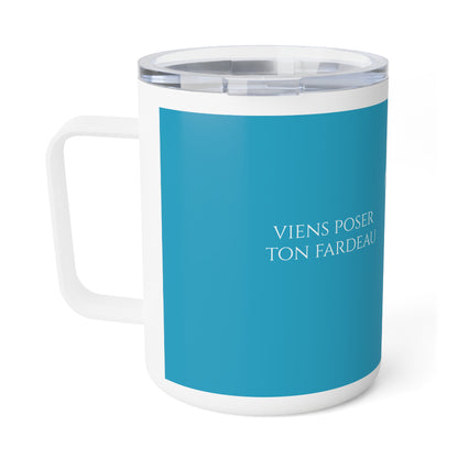 Viens poser ton fardeau - Insulated Coffee Mug - turquoise