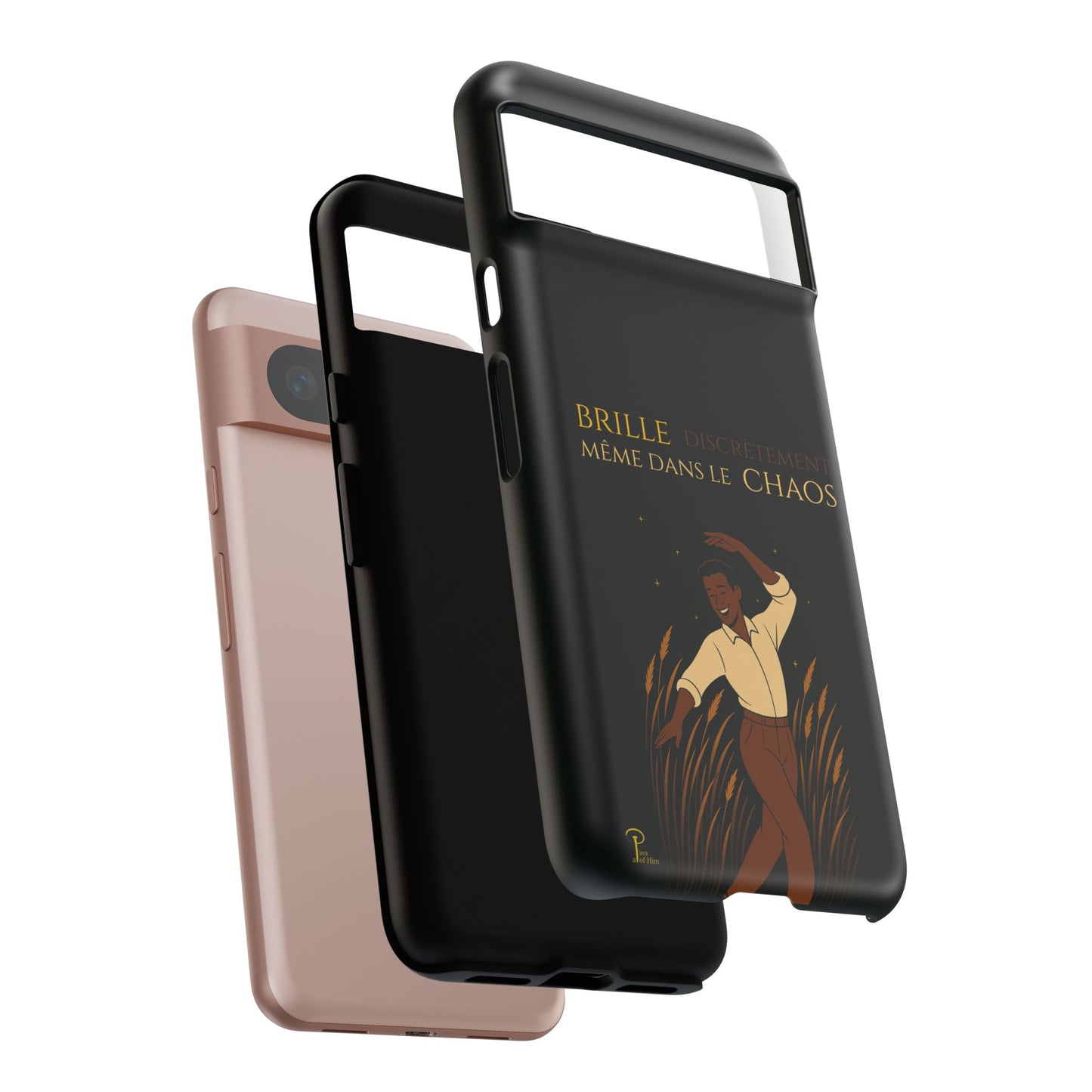 Brille discrètement - Chic Phone Case with a man dancing - black