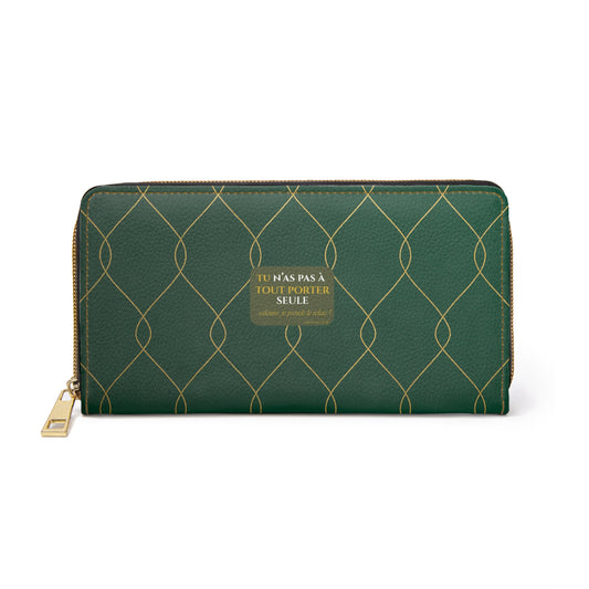 Tu n'as pas à tout porter seule - Chic Zipper Wallet -emerald green