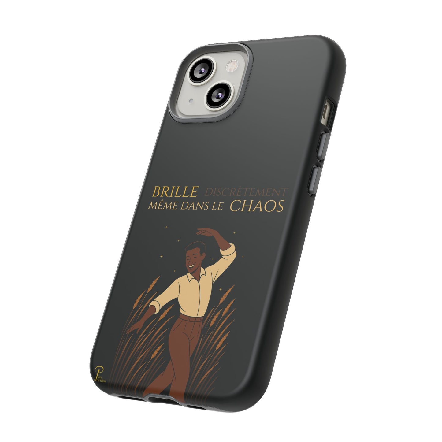 Brille discrètement - Chic Phone Case with a man dancing - black