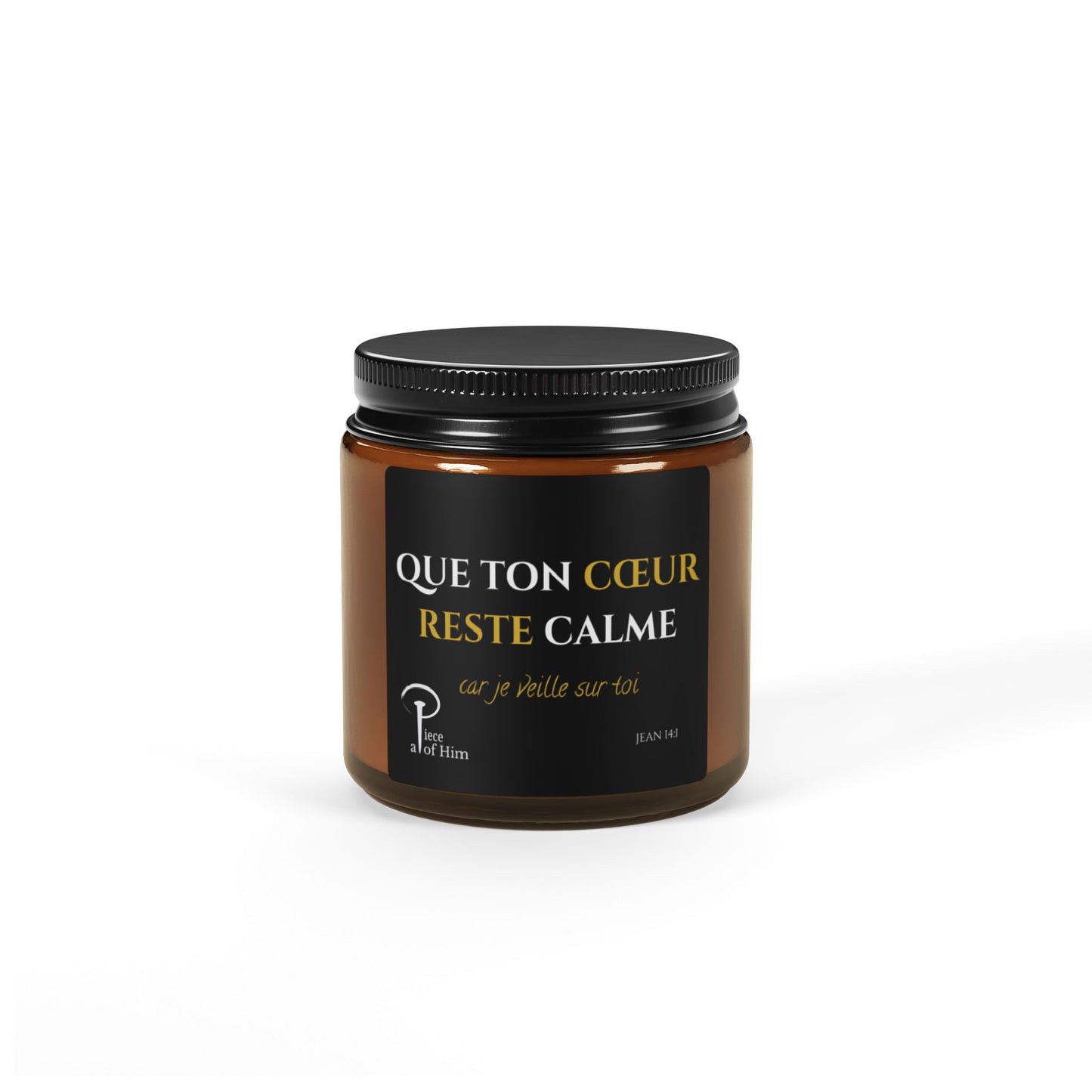 Que ton cœur reste calme- Scented Soy Candle- black
