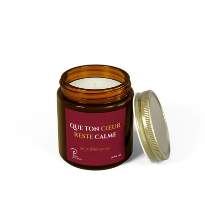 Que Ton Cœur Reste Calme -Calming Scented Candle - burgundy