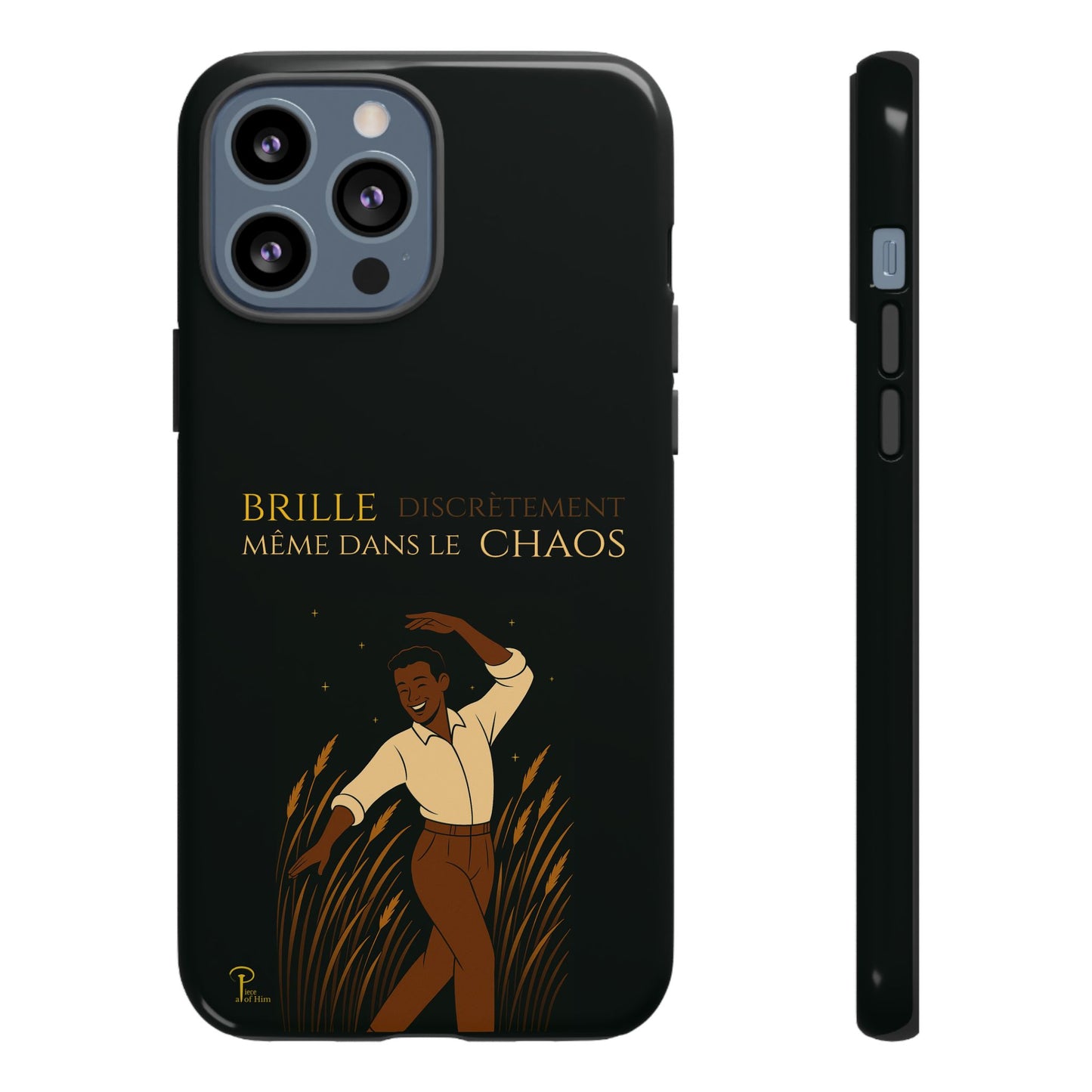 Brille discrètement - Chic Phone Case with a man dancing - black