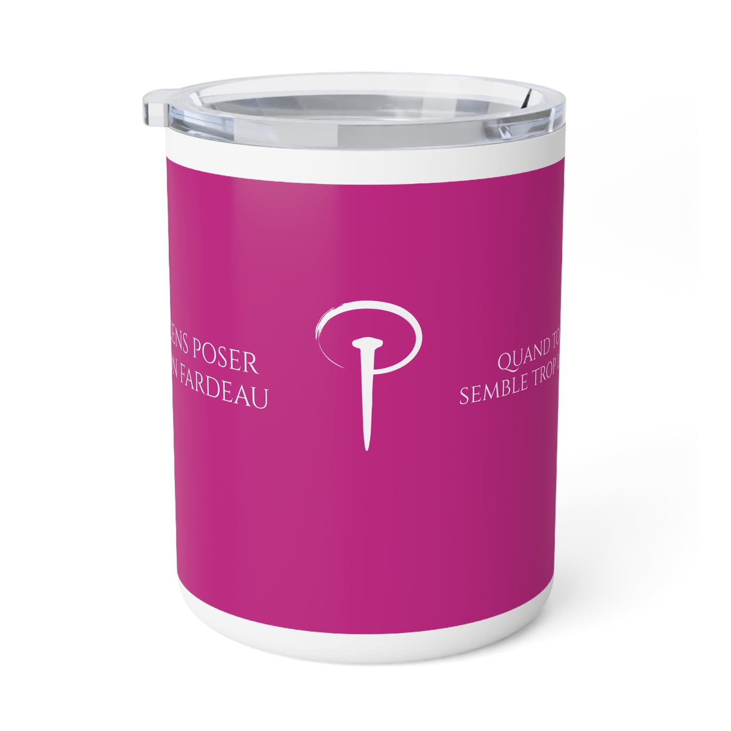 Viens poser ton fardeau - Insulated Coffee Mug - pink
