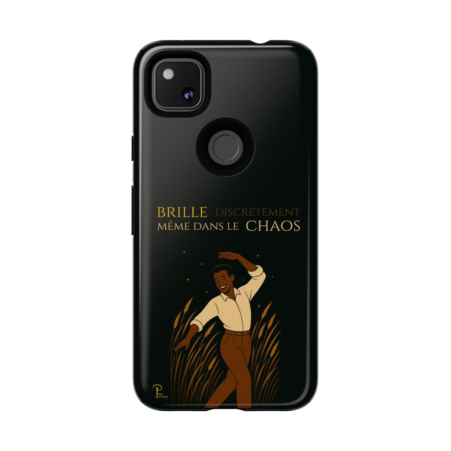 Brille discrètement - Chic Phone Case with a man dancing - black