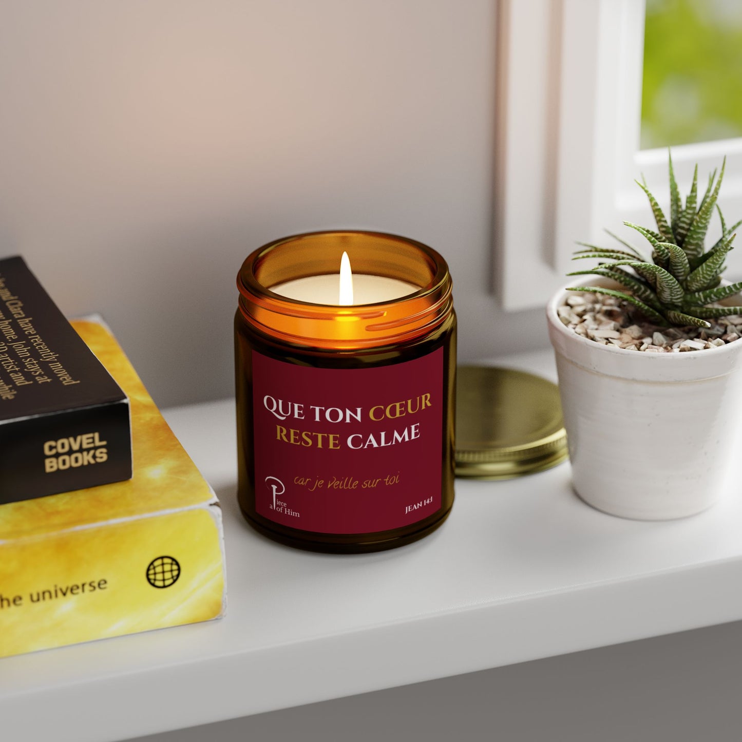Que Ton Cœur Reste Calme -Calming Scented Candle - burgundy